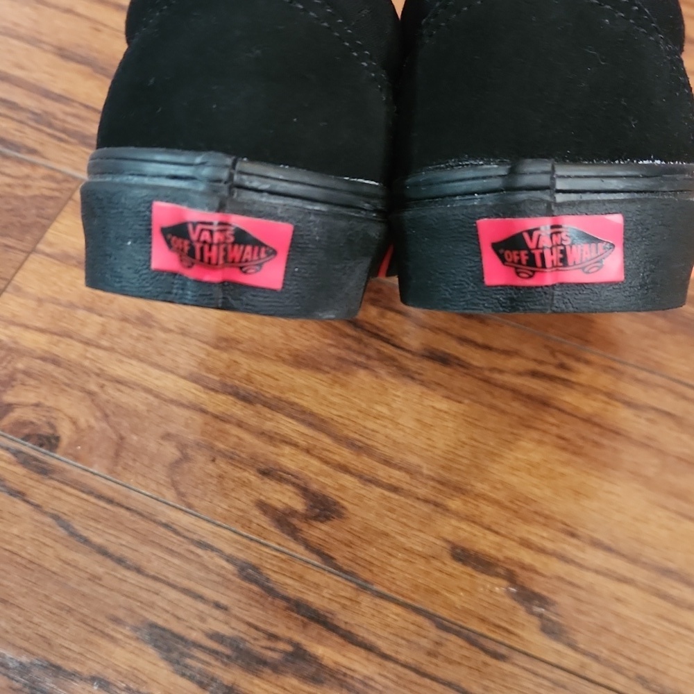 Vans Old School Black Suede Flame Low Top Sneakers - Picture 3 of 5